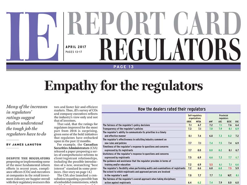 Regulators Report Card 2017