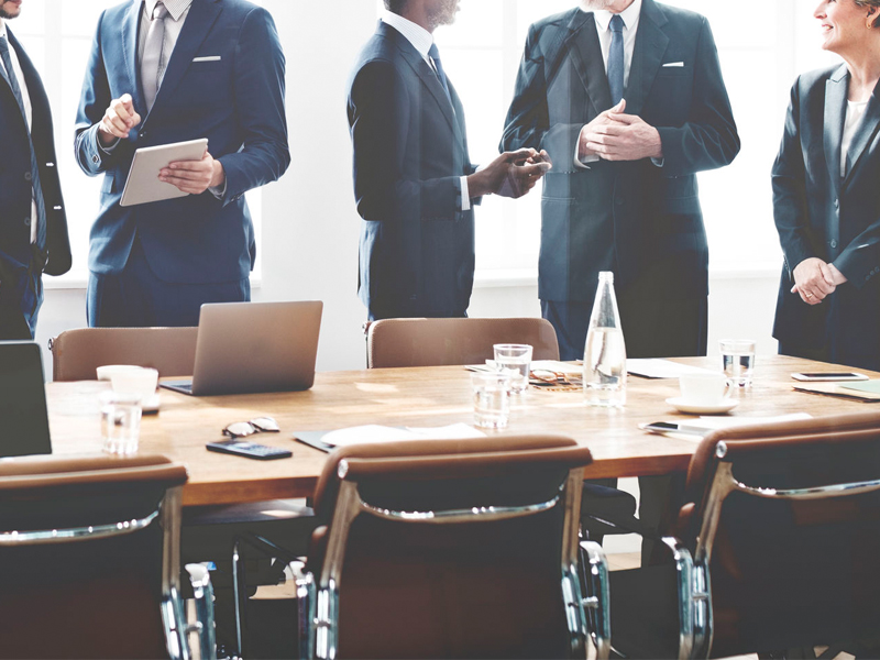 Business People Meeting Discussion in a boardroom concept