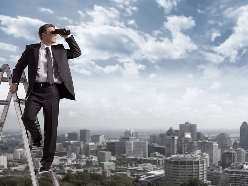 businessman with binoculars