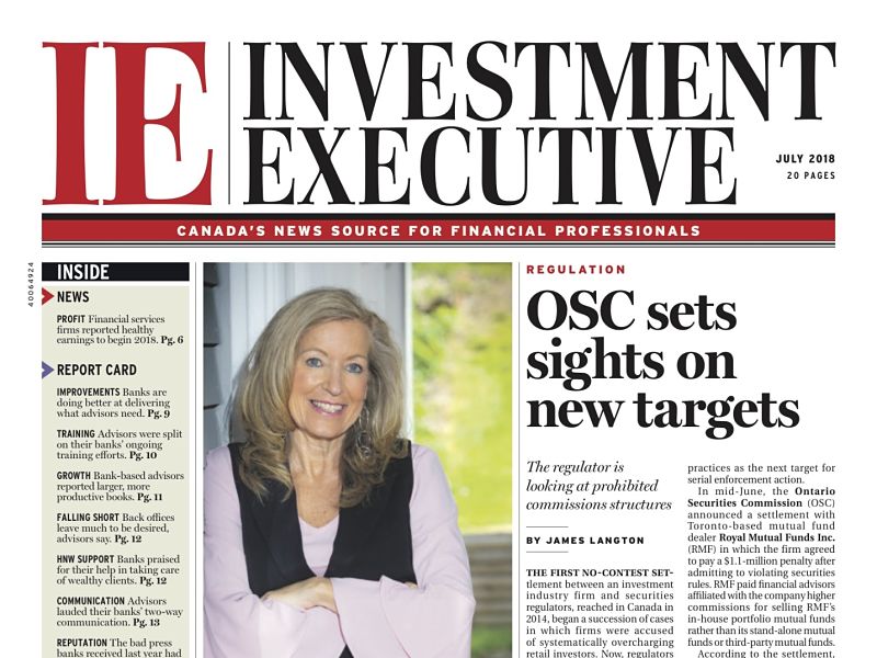 Investment Executive July 2018 front cover
