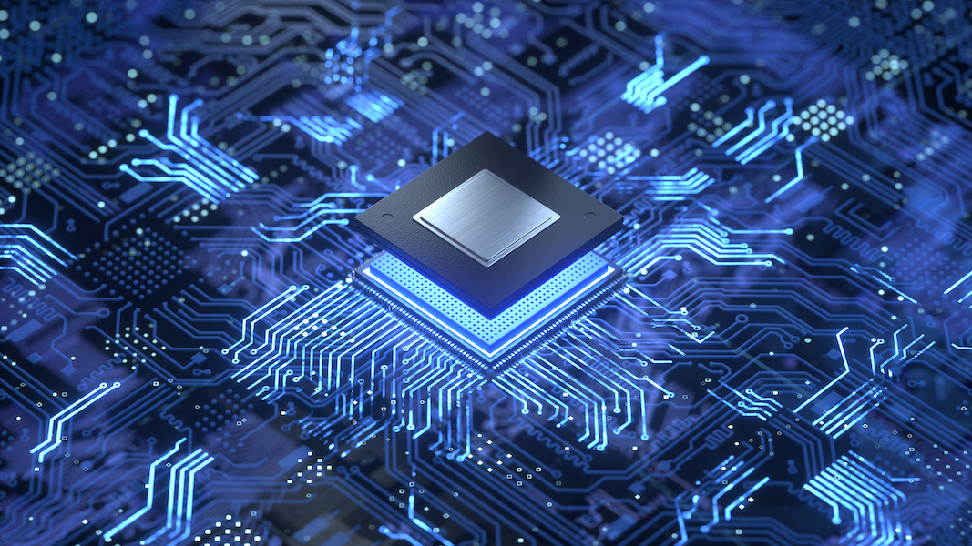 Close-up of computer circuits
